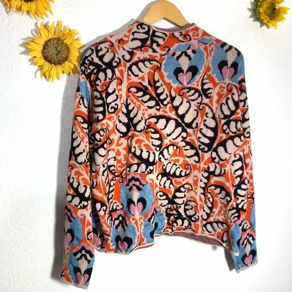 Anthropologie Maeve Mock Neck Multi-Pattern Oversized Sweater Size Small Women’s - Picture 8 of 15